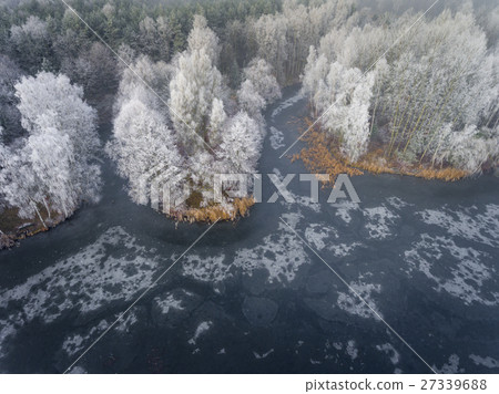 Aerial view of the winter background Aerial view of the winter background 27339688