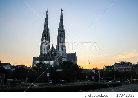 Voltiv church in sunset time 27342335