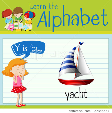 Flashcard letter Y is for yacht 27343467