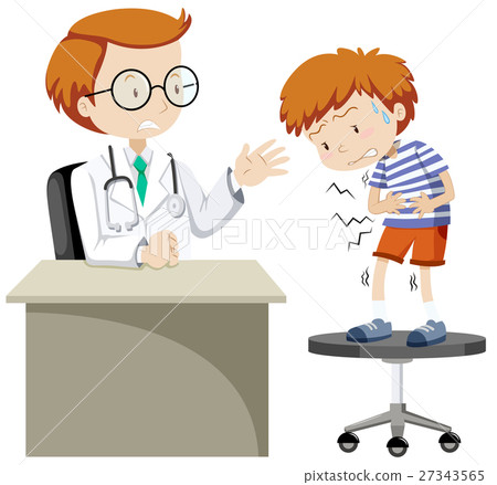 Sick boy visiting doctor 27343565