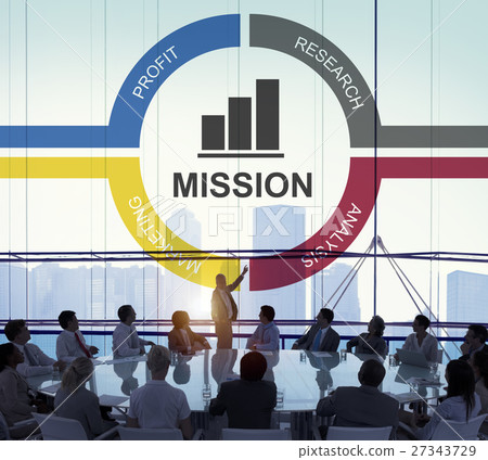 Target Achievement Mission Bar Chart Concept 27343729