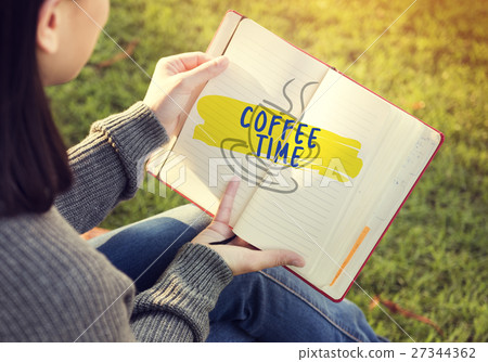 Relax Coffee Break Time Graphic Concept 27344362