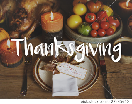 Thnaksgiving Blessing Celebrating Grateful Meal Concept Thnaksgiving Blessing Celebrating Grateful Meal Concept 27345640