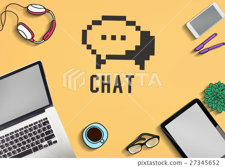 Social Media Blog Chat Icon Concept Social Media Blog Chat Icon Concept 27345652