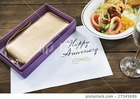 Happy Anniversary Card Congratulations Concept Happy Anniversary Card Congratulations Concept 27345699