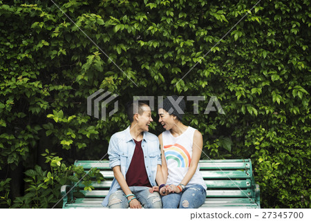 LGBT Lesbian Couple Moments Happiness Concept LGBT Lesbian Couple Moments Happiness Concept 27345700