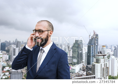 Business Person Talking Phone Concept Business Person Talking Phone Concept 27345784