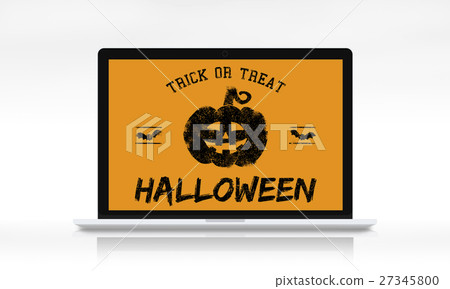 Halloween Bat Pumpkin Lantern Scary Graphic Concept 27345800
