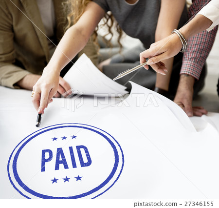 Paid Pay Receipt Finance Accounting Graphic Concept Paid Pay Receipt Finance Accounting Graphic Concept 27346155