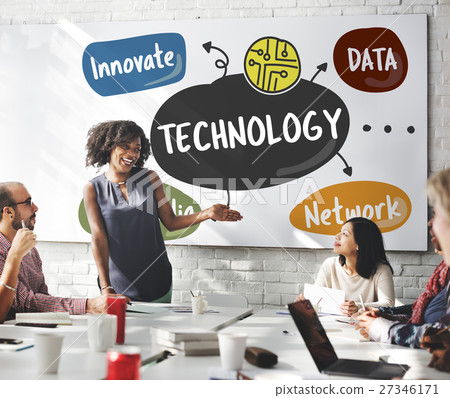 Technology Innovate Data Network Multimedia Words Graphic Concept 27346171