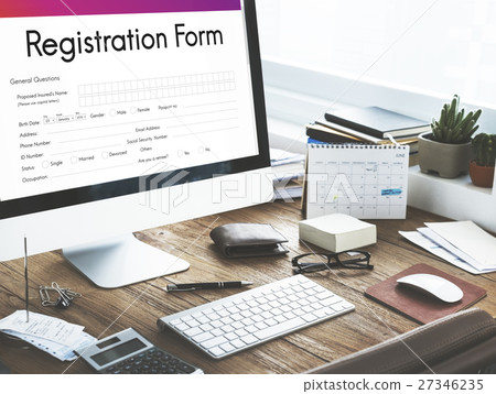 Registration Application Paper Form Concept 27346235