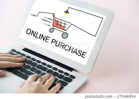 Online Shopping Online Payment Concept 27346954