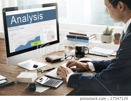 Business Strategy Graph Analysis Marketing Concept Business Strategy Graph Analysis Marketing Concept 27347129