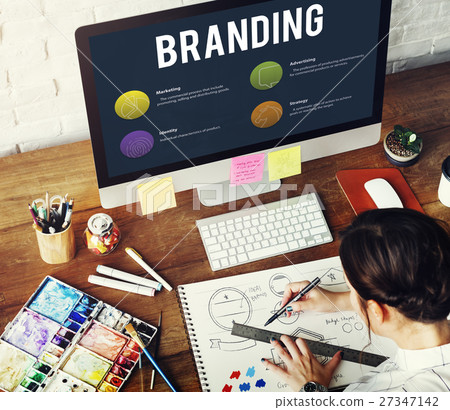 Branding Marketing Strategy Ideas Concept 27347142