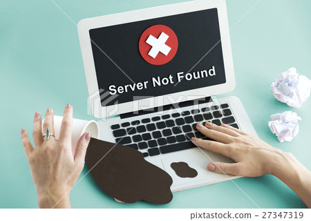 Unsecured Unavailable Spyware Crash Denied Concept 27347319