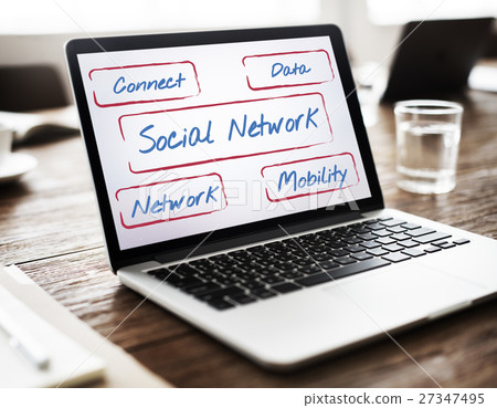 Social Network Box Word Diagram Concept Social Network Box Word Diagram Concept 27347495