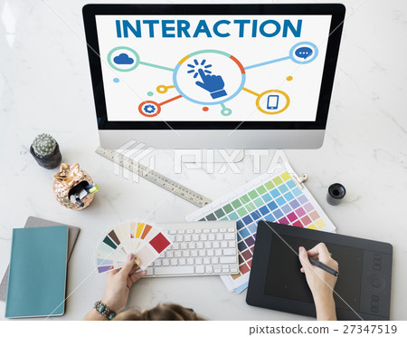 Interaction Connection Community Social Network Concept 27347519