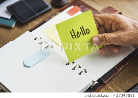 Hello Hi Greeting Expression Communication Concept 27347881
