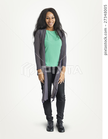 Young Woman Smiling Cheerful Concept 27348005