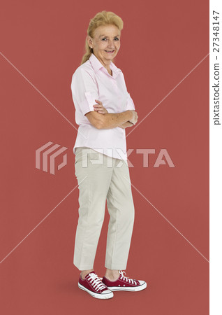 Senior Adult Woman Smiling Happiness Portrait Concept Senior Adult Woman Smiling Happiness Portrait Concept 27348147