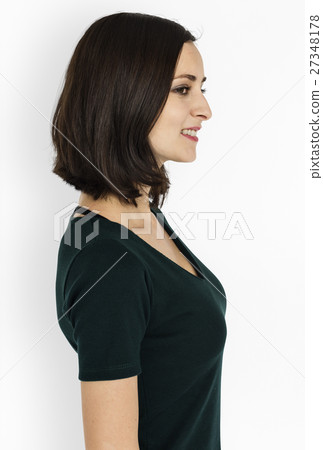 Woman Cheerful Studio Portrait Concept 27348178