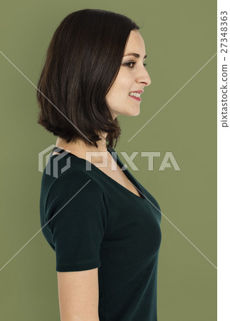 Woman Cheerful Studio Portrait Concept 27348363