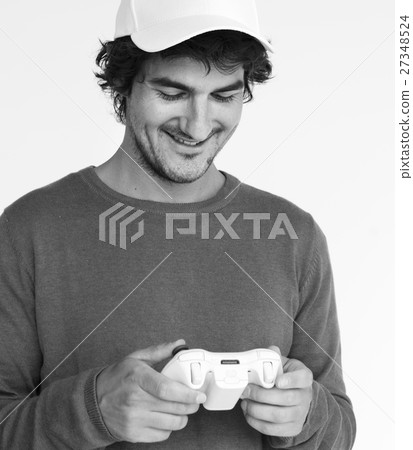 Attractive Adult Man Casual Style Studio Concept 27348524