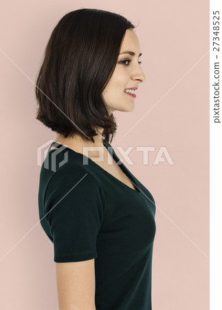 Woman Cheerful Studio Portrait Concept 27348525
