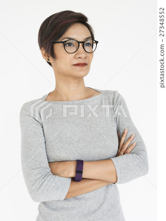 Woman Cheerful Studio Portrait Concept 27348552