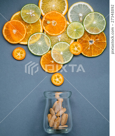 Healthy foods and medicine concept.  27348892
