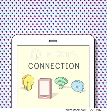 Internet Networking Connection Communication Icon Concept Internet Networking Connection Communication Icon Concept 27349616