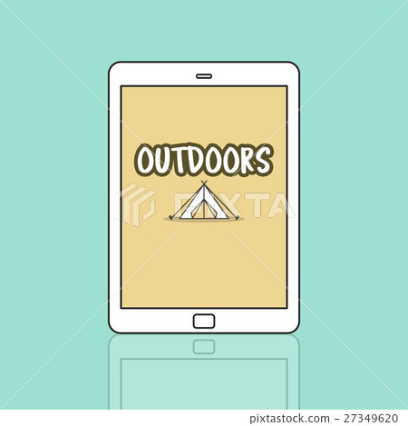 Outdoors Camping Tent Graphic Concept Outdoors Camping Tent Graphic Concept 27349620