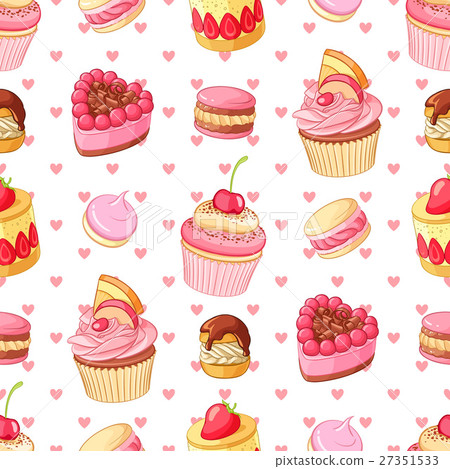 Valentines Day seamless vector pattern 27351533