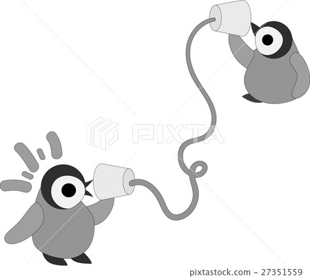 Cute baby penguin and yarn phone Cute baby penguin and yarn phone 27351559