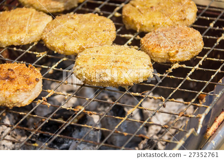 Sticky rice with egg grilled Asian traditional Sticky rice with egg grilled Asian traditional 27352761