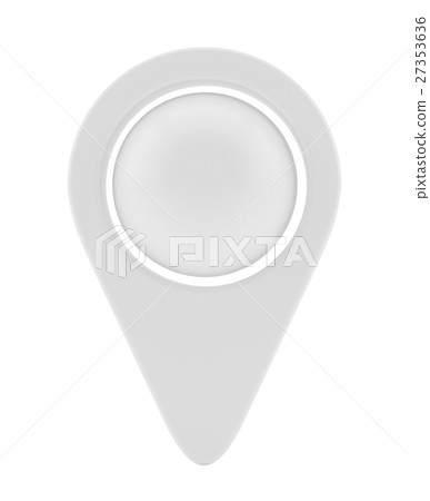 pin map pointer on isolated white background. 3d - Stock Illustration ...
