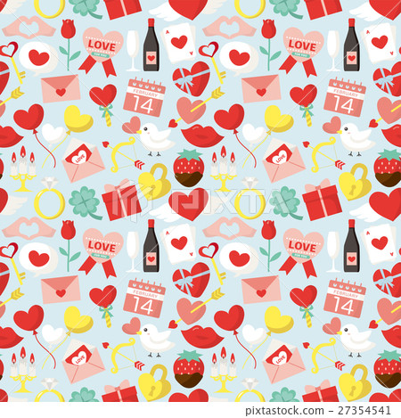 Valentine's Day seamless pattern background material Valentine's Day seamless pattern background material 27354541