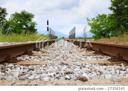 Train tracks in perspective Train tracks in perspective 27356141