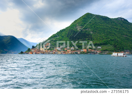 Lake panorama from "Monte Isola", Italy Lake panorama from "Monte Isola", Italy 27356175