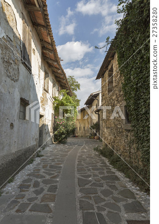 Narrow medieval street in Smartno, Slovenia. 27358280