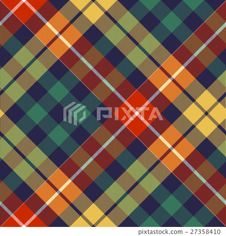 Colored check diagonal seamless fabric texture 27358410
