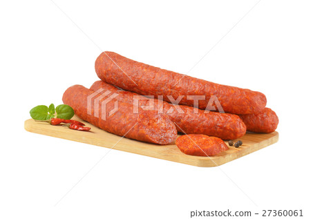Spicy smoked Hungarian sausages 27360061