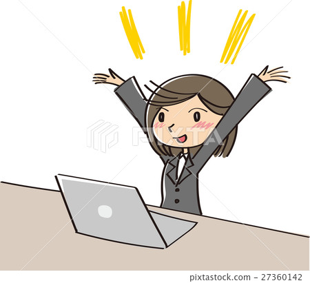 Female employee who is pleased Female employee who is pleased 27360142