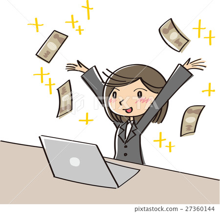Female employee who is happy to be profitable 27360144