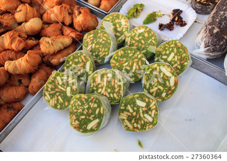 Pistachio Almond Biscuits Salami 27360364