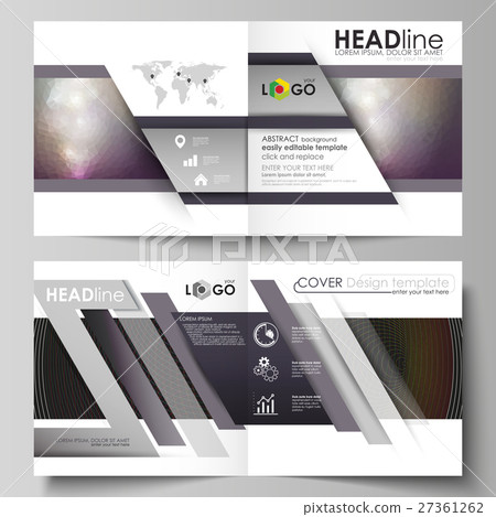 Business templates for square design bi fold 27361262