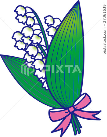 有絲帶桃紅色成熟的Suzuran花碗 27361639