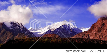 beautifull cloudy sunrise in the mountains  27362911