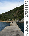 A small wharf in the front of Futoshi-no-makoto-no-hi lighthouse in Fukuejima A small wharf in front of the lighthouse, Nagasaki prefecture Goto City, Japan 27363179