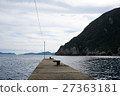 A small wharf in the front of Futoshi-no-makoto-no-hi lighthouse in Fukuejima A small wharf in front of the lighthouse, Nagasaki prefecture Goto City, Japan 27363181